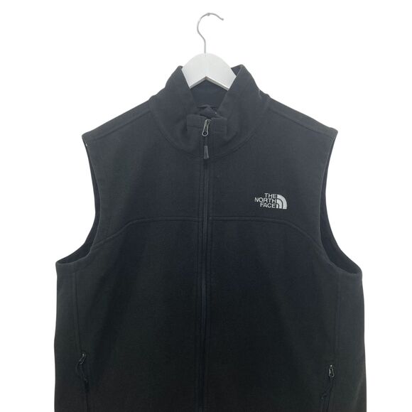 The North Face Front Range Fleece Vest - Men's L Full Zip Pockets Black Logo - Picture 3 of 14
